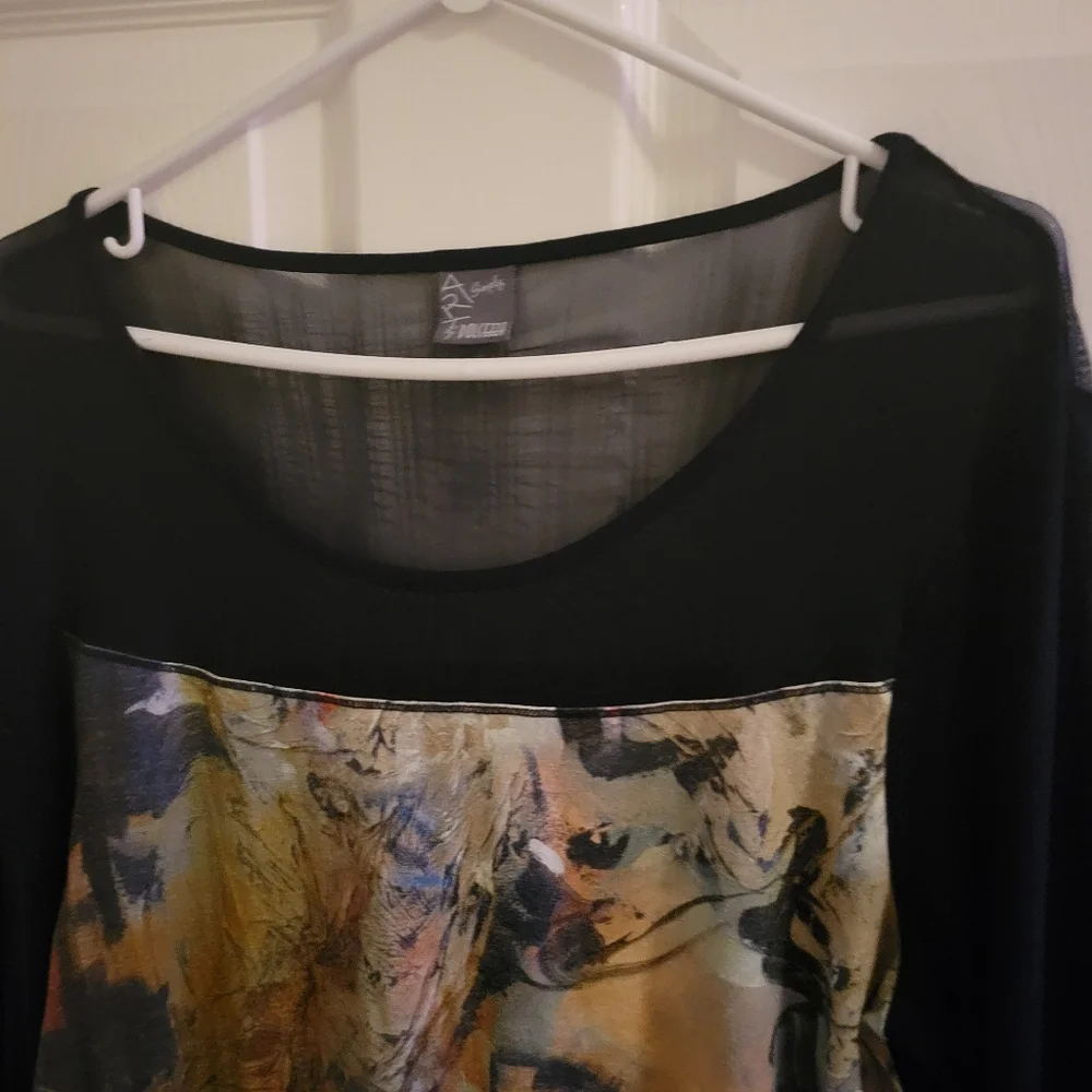 Dolcezza Navy Blue Long Sleeves Shirt size 12 & 3 other blouses size 12 - Picture 5 of 12